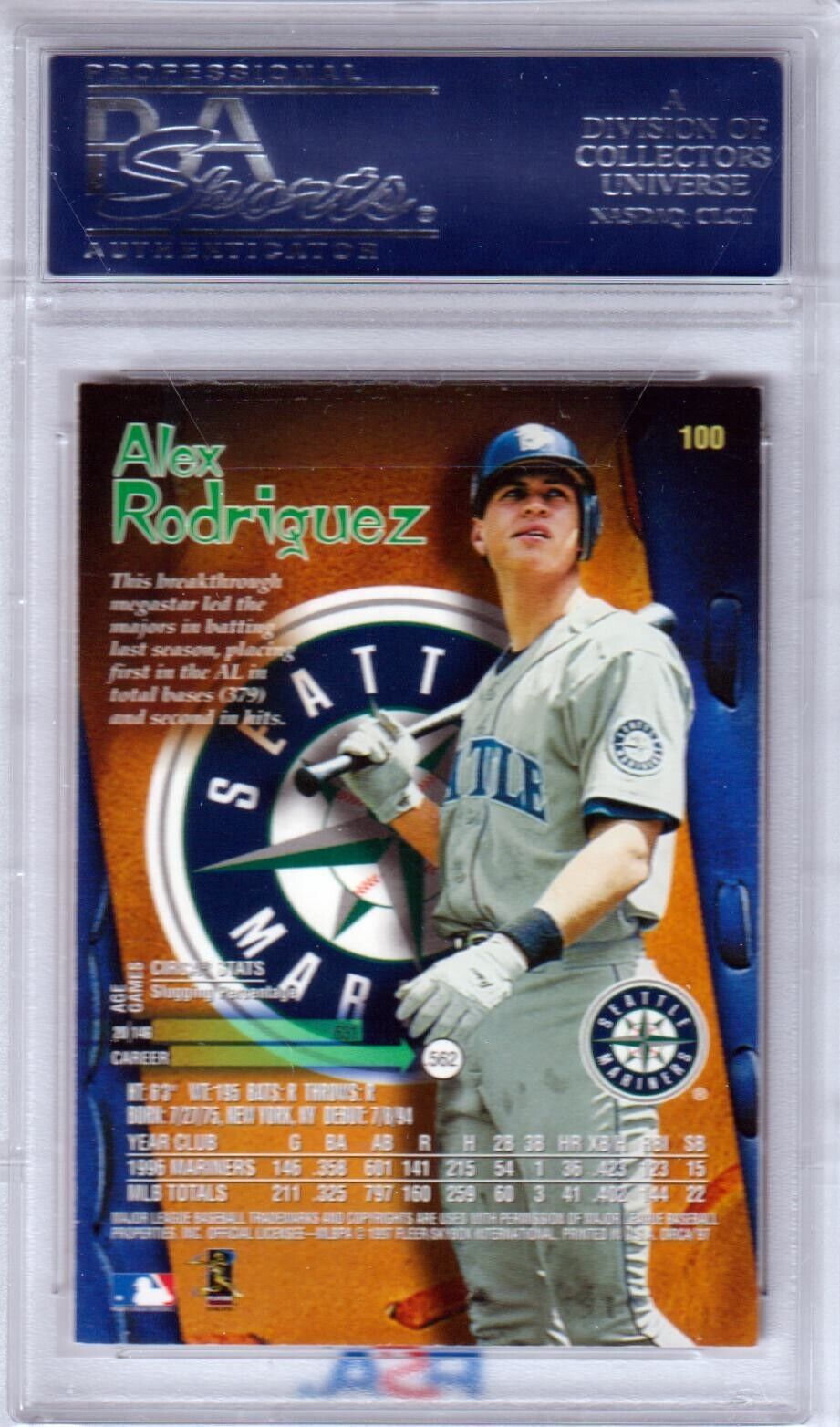 ALEX RODRIGUEZ 1997 Circa Autograph Auto #100 PSA / DNA - MARINERS - Columbia Hobby - Sports Card Boxes - Toploaders - Card Savers
