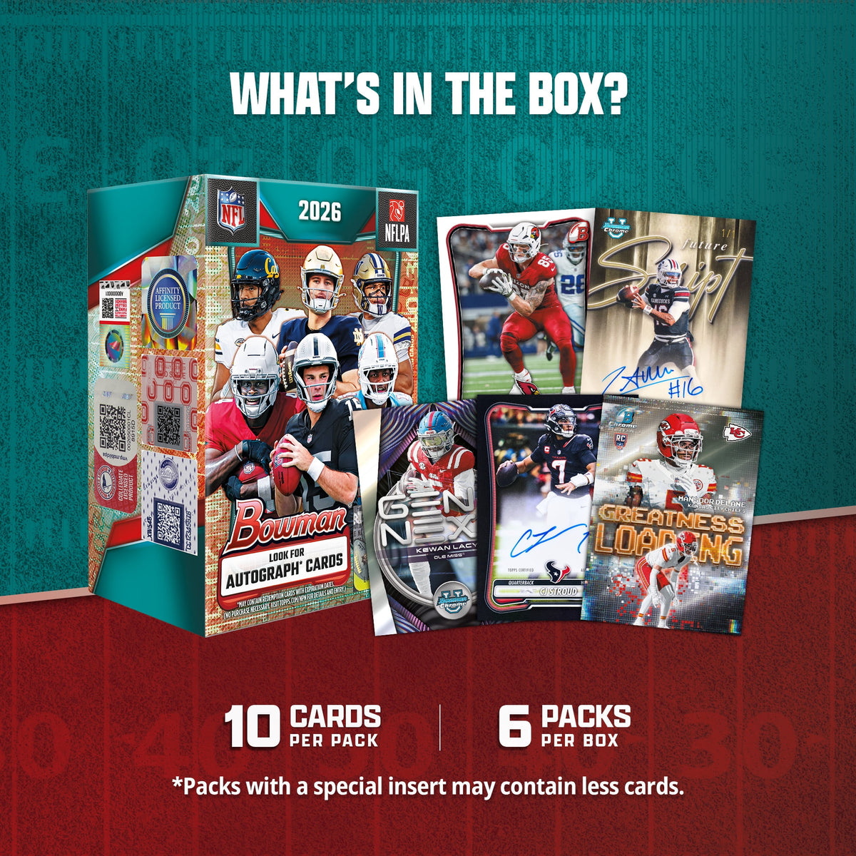 2026 Bowman Football Blaster Box | Columbia Hobby - Sports Card Boxes - Toploaders - Card Savers.
