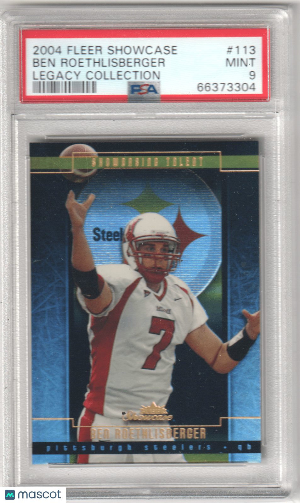 BEN ROETHLISBERGER 2004 Fleer Showcase RC Rookie /125 Legacy Collection PSA 9 - Columbia Hobby - Sports Card Boxes - Toploaders - Card Savers