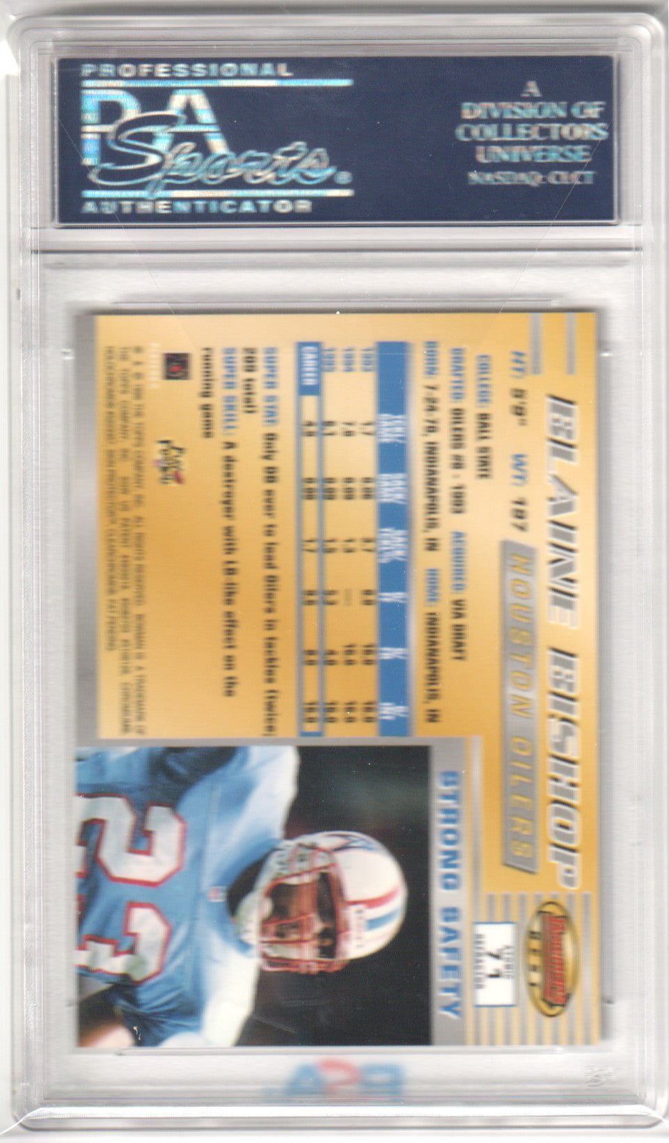 BLAINE BISHOP 1996 Bowman's Best 71 Atomic Refractor PSA 9 MINT Pop 1 - Columbia Hobby - Sports Card Boxes - Toploaders - Card Savers
