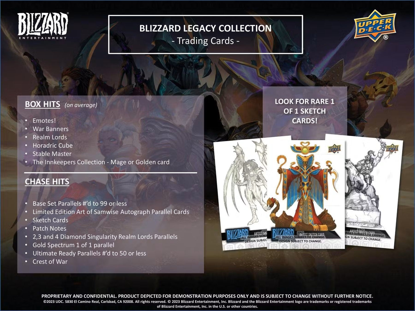 Blizzard Entertainment Legacy Collection Hobby Box (Upper Deck 2023) - Columbia Hobby - Sports Card Boxes - Toploaders - Card Savers