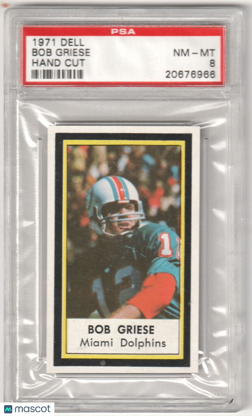 BOB GRIESE 1971 Dell PSA 8 NM - MT - DOLPHINS - Columbia Hobby - Sports Card Boxes - Toploaders - Card Savers