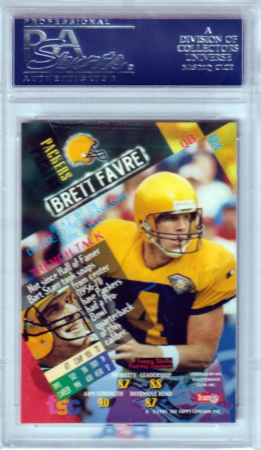 BRETT FAVRE 1994 Topps Stadium Club #604 PSA 10 GEM MINT - PACKERS - Columbia Hobby - Sports Card Boxes - Toploaders - Card Savers