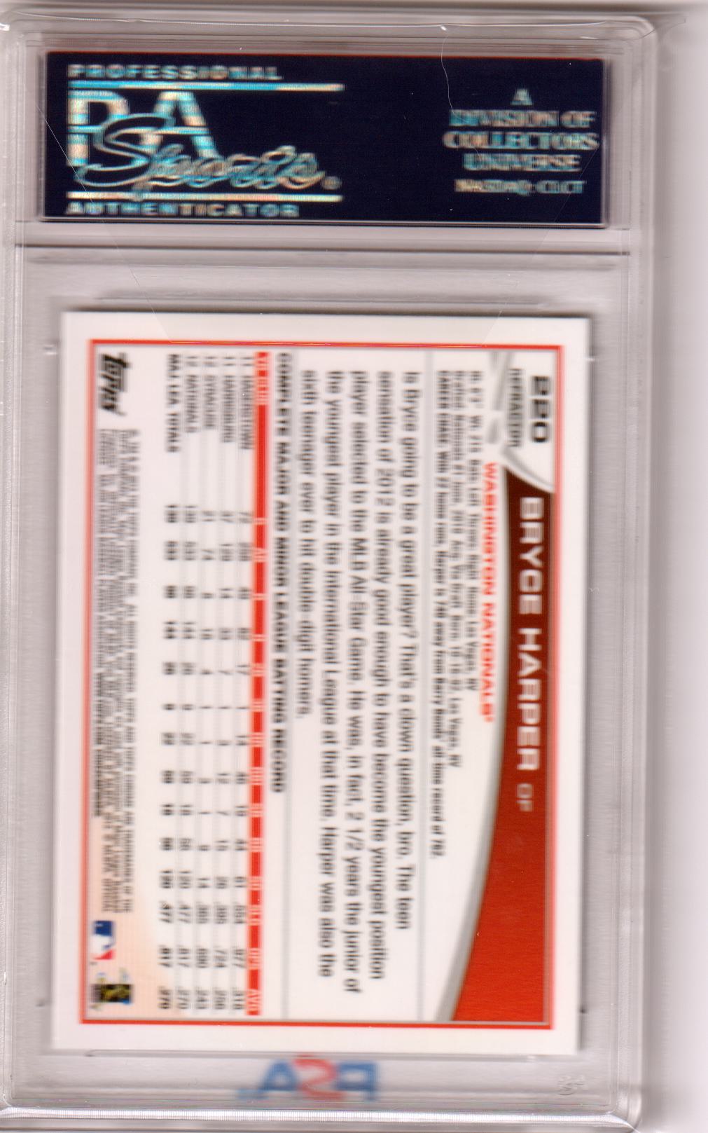 BRYCE HARPER 2013 Topps Chrome Rookie Cup #220 Refractor PSA 10 GEM MINT - Columbia Hobby - Sports Card Boxes - Toploaders - Card Savers