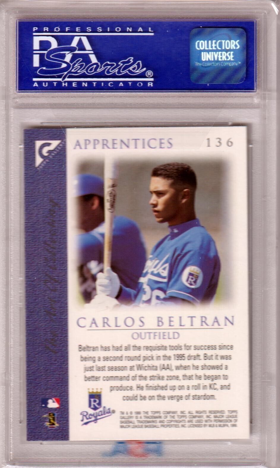CARLOS BELTRAN 1999 Topps Gallery #136 PSA 10 GEM MINT METS ASTROS ROYALS POP 2 - Columbia Hobby - Sports Card Boxes - Toploaders - Card Savers
