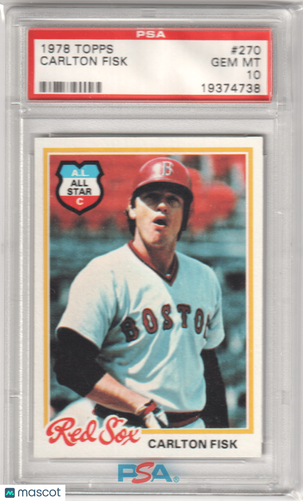 CARLTON FISK 1978 Topps 270 PSA 10 GEM MINT - RED SOX - Columbia Hobby - Sports Card Boxes - Toploaders - Card Savers
