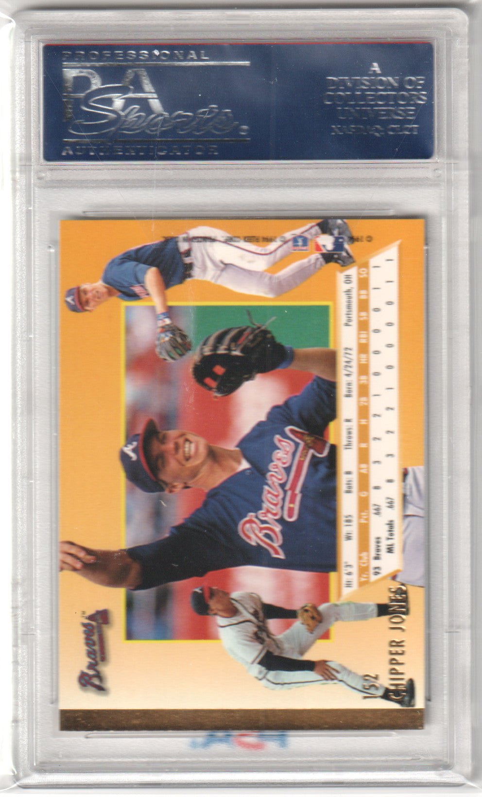 CHIPPER JONES 1994 Fleer Ultra Rookie RC #152 PSA 10 GEM MINT - BRAVES - Columbia Hobby - Sports Card Boxes - Toploaders - Card Savers