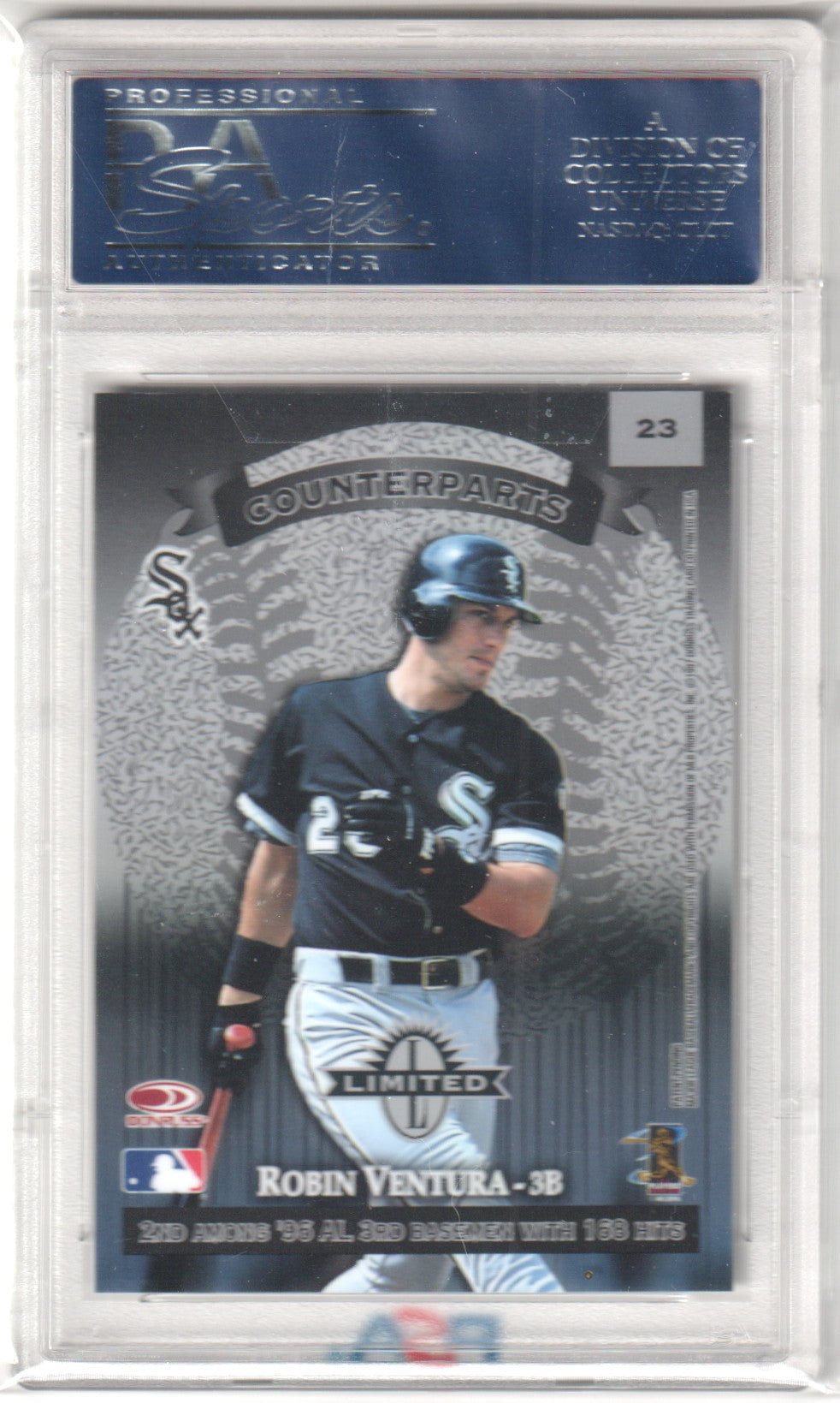 CHIPPER JONES ROBIN VENTURA 1997 Donruss Limited #23 PSA 10 GEM MINT Pop 8 - Columbia Hobby - Sports Card Boxes - Toploaders - Card Savers