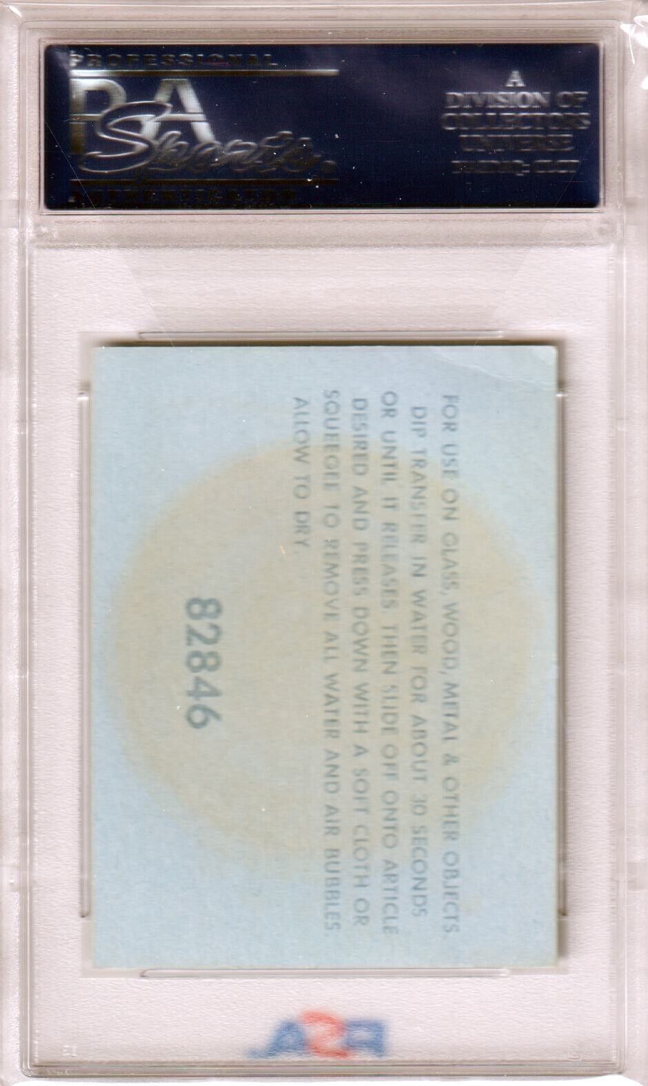 CINCINNATI REDS 1960 Fleer Team Logo Decals PSA 4 VG - EX - Columbia Hobby - Sports Card Boxes - Toploaders - Card Savers