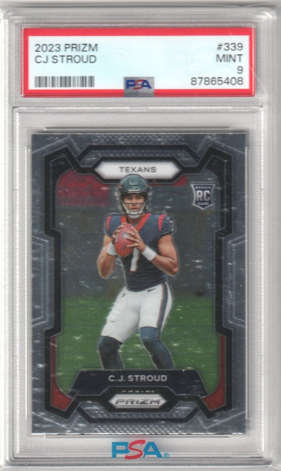C.J. STROUD 2023 Prizm Rookie RC #339 PSA 9 MINT - TEXANS - Columbia Hobby - Sports Card Boxes - Toploaders - Card Savers