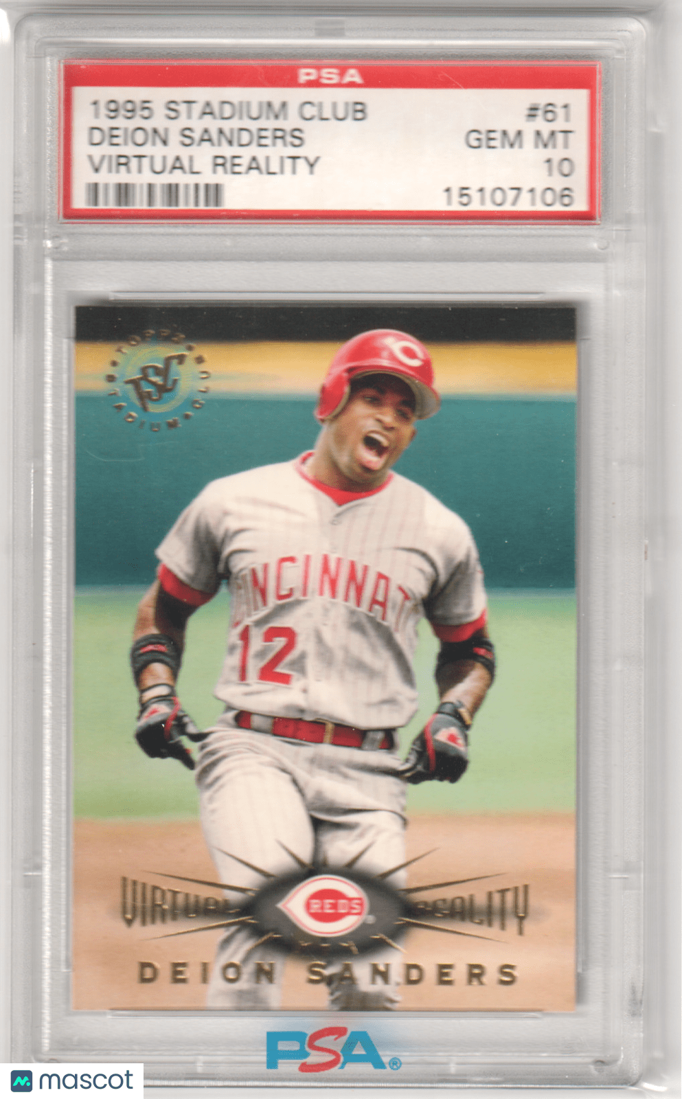 DEION SANDERS 1995 Topps Stadium Club #61 Virtual Reality PSA 10 GEM MINT Pop 1 - Columbia Hobby - Sports Card Boxes - Toploaders - Card Savers