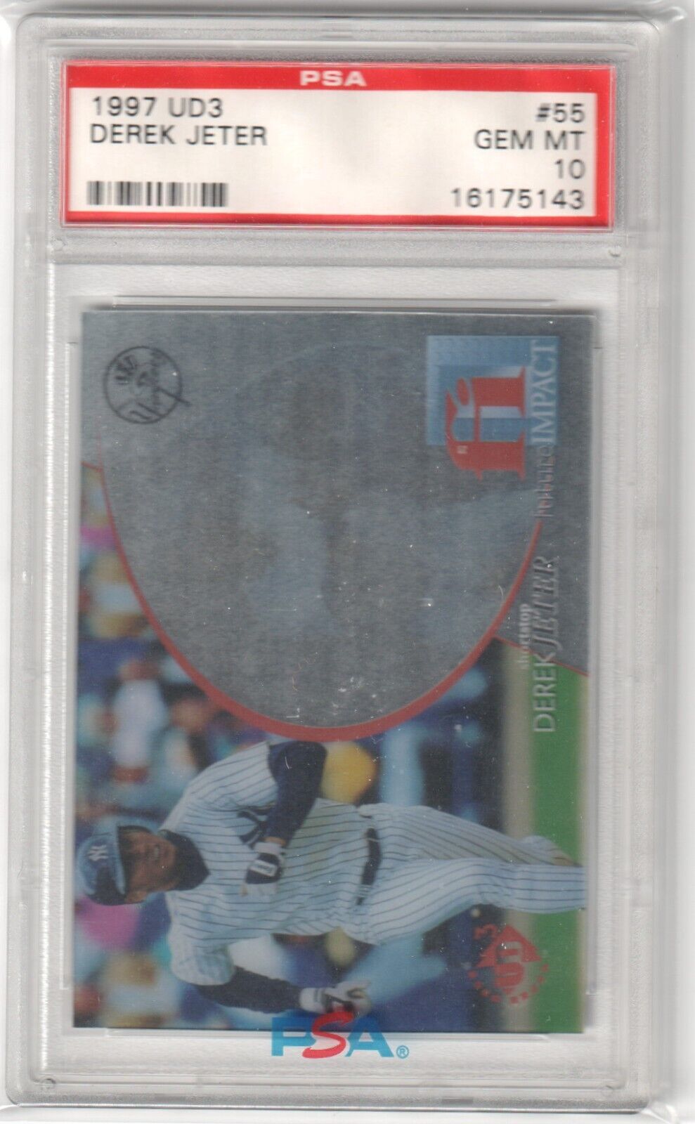 DEREK JETER 1997 Upper Deck UD3 #55 PSA 10 GEM MINT - YANKEES - Columbia Hobby - Sports Card Boxes - Toploaders - Card Savers