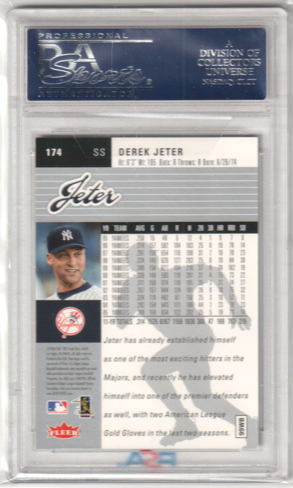 DEREK JETER 2006 Fleer Ultra #174 PSA 10 GEM MINT - YANKEES - Columbia Hobby - Sports Card Boxes - Toploaders - Card Savers