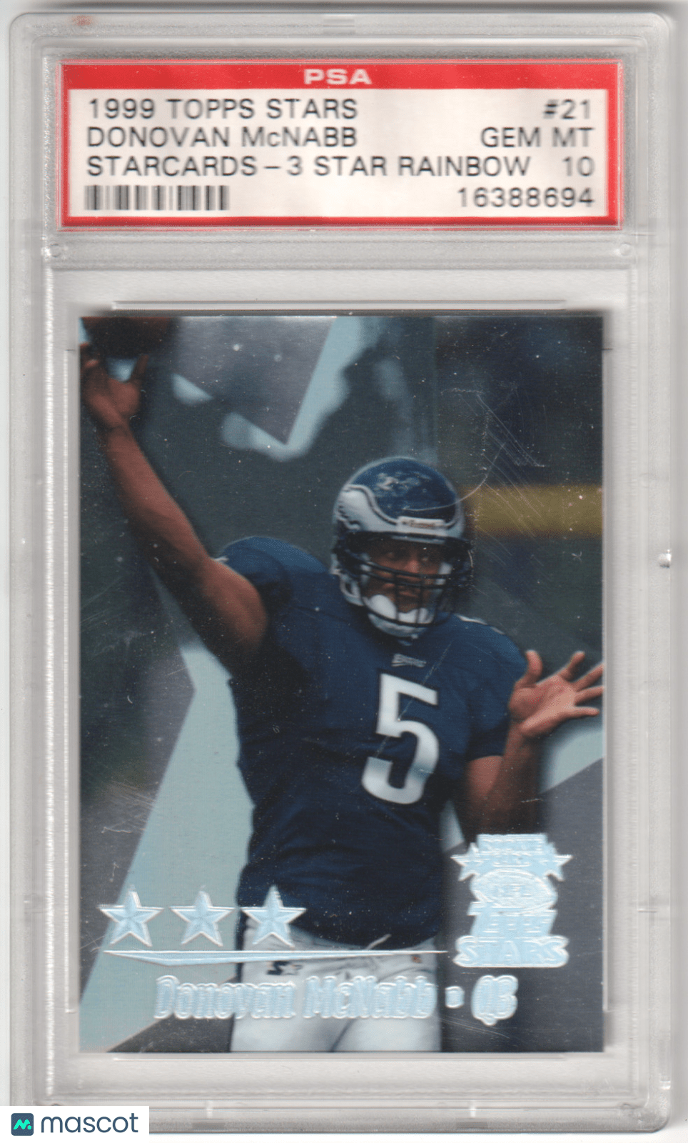 DONOVAN McNABB 1999 Topps Stars Starcards 21 3 Rainbow PSA 10 GEM MINT - Columbia Hobby - Sports Card Boxes - Toploaders - Card Savers
