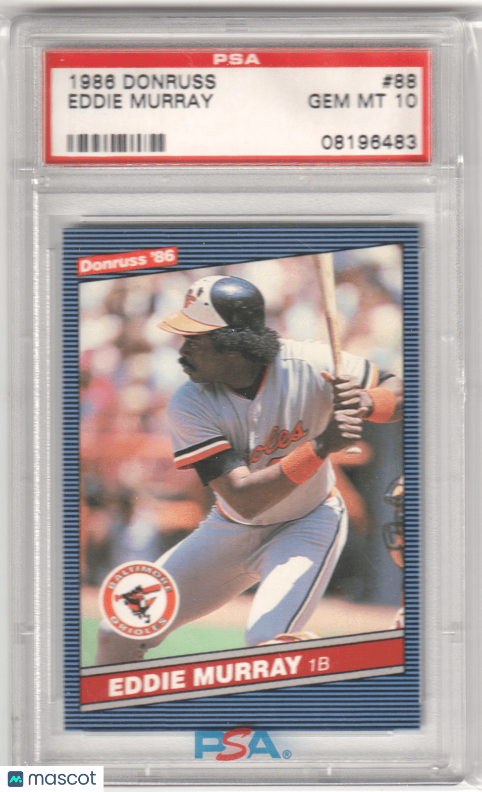 EDDIE MURRAY 1986 Donruss 88 PSA 10 GEM MINT - ORIOLES - Columbia Hobby - Sports Card Boxes - Toploaders - Card Savers