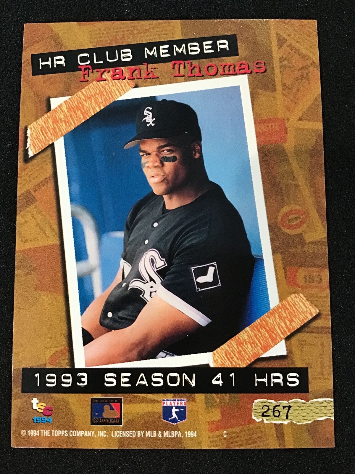 Frank Thomas 1994 Stadium Club 1st Day Issue #267 White Sox - Columbia Hobby - Sports Card Boxes - Toploaders - Card Savers