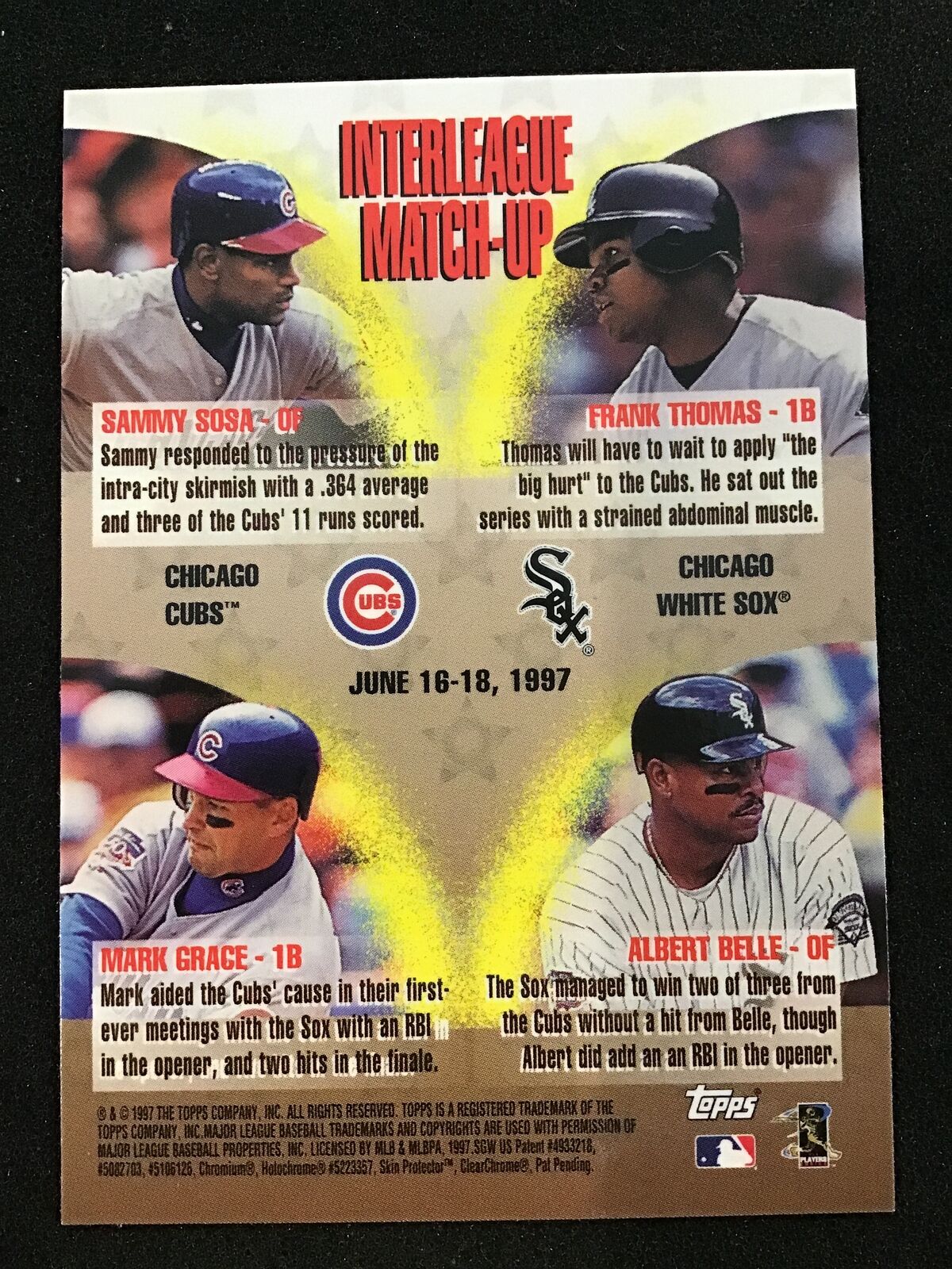 Frank Thomas 1998 Topps Mystery Finest Refractors ILM18 White Sox - Columbia Hobby - Sports Card Boxes - Toploaders - Card Savers