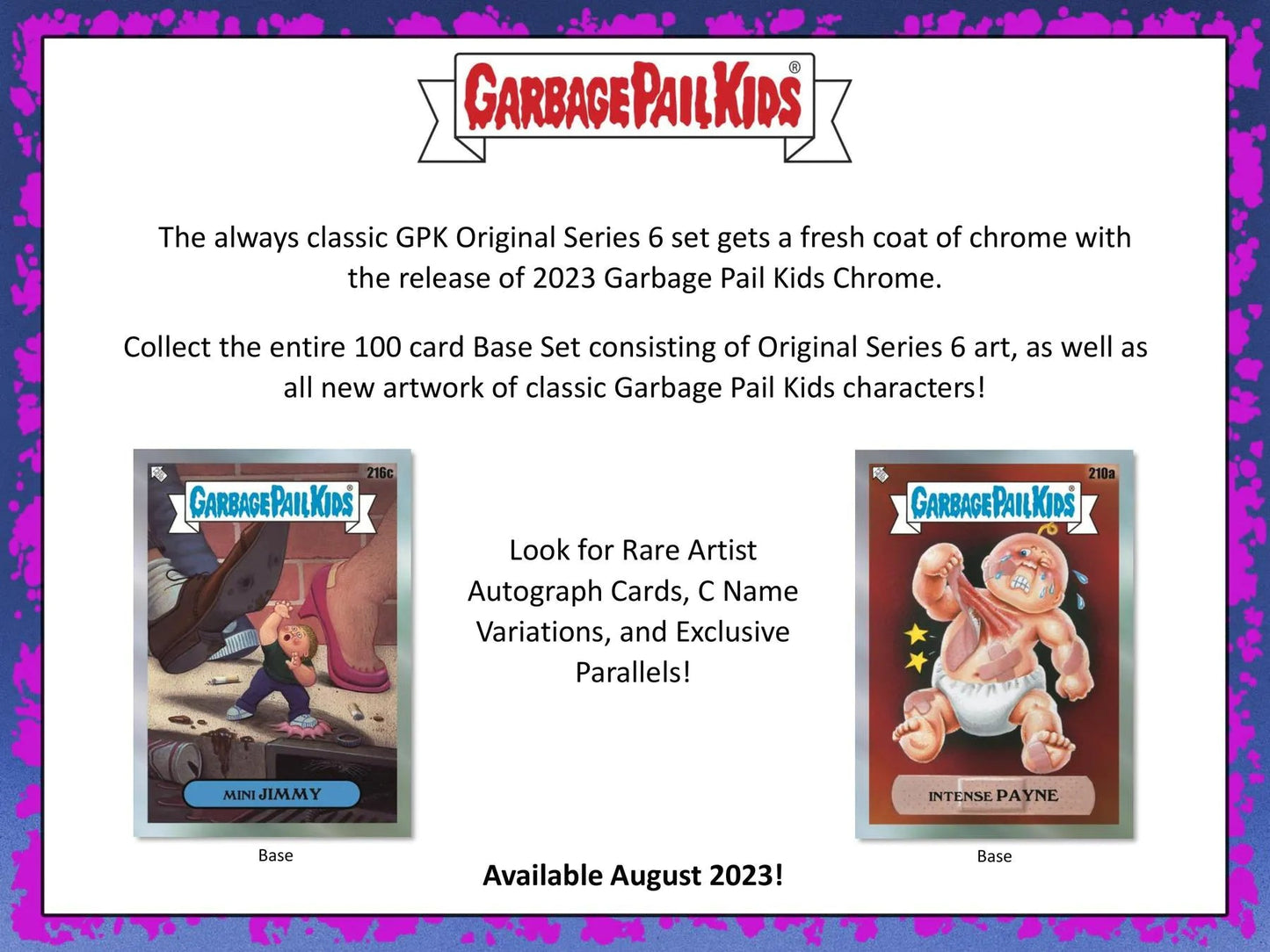 Garbage Pail Kids Chrome Series 6 Hobby Box - Columbia Hobby - Sports Card Boxes - Toploaders - Card Savers