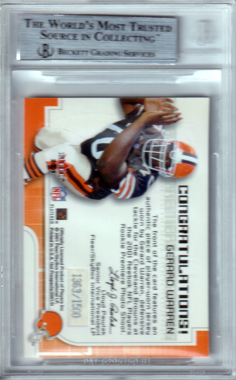 GERARD WARREN 2001 Hot Prospects Rookie Jersey /1500 #33 BGS 8.5 NM - MT+ - Columbia Hobby - Sports Card Boxes - Toploaders - Card Savers