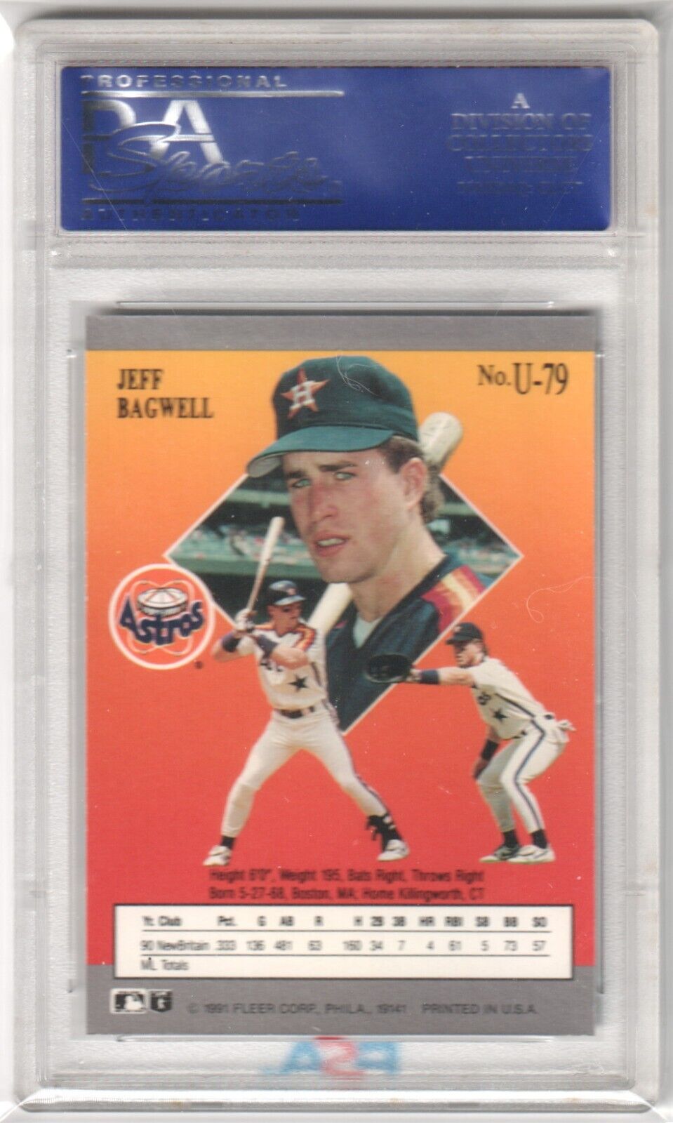 JEFF BAGWELL 1991 Fleer Ultra Update RC Rookie #U79 PSA 10 GEM MINT - ASTROS - Columbia Hobby - Sports Card Boxes - Toploaders - Card Savers