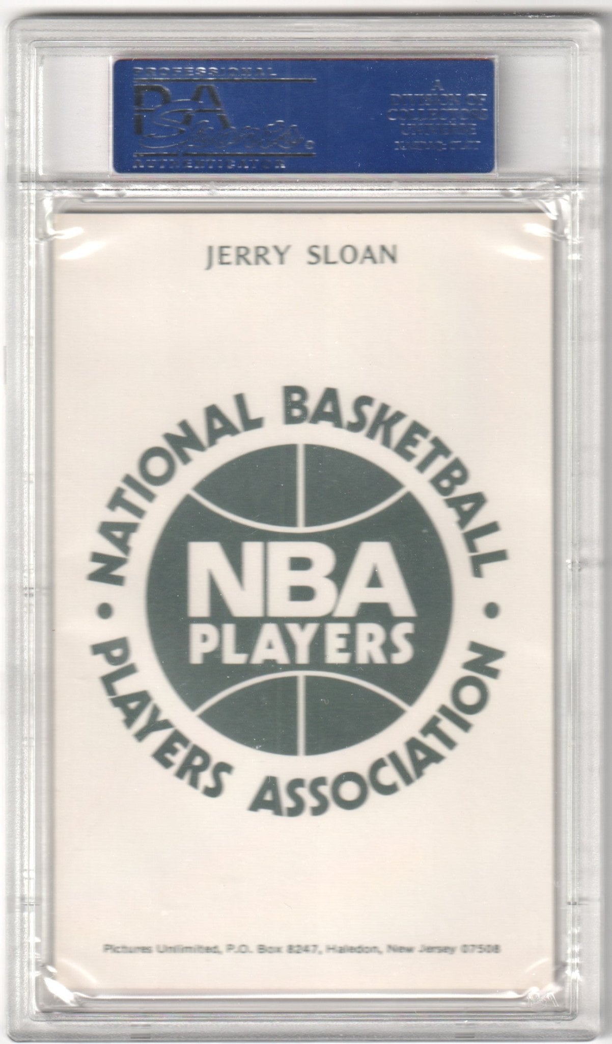 JERRY SLOAN 1973 NBA Players Association Postcard PSA 6 EX - MT - BULLS - Columbia Hobby - Sports Card Boxes - Toploaders - Card Savers