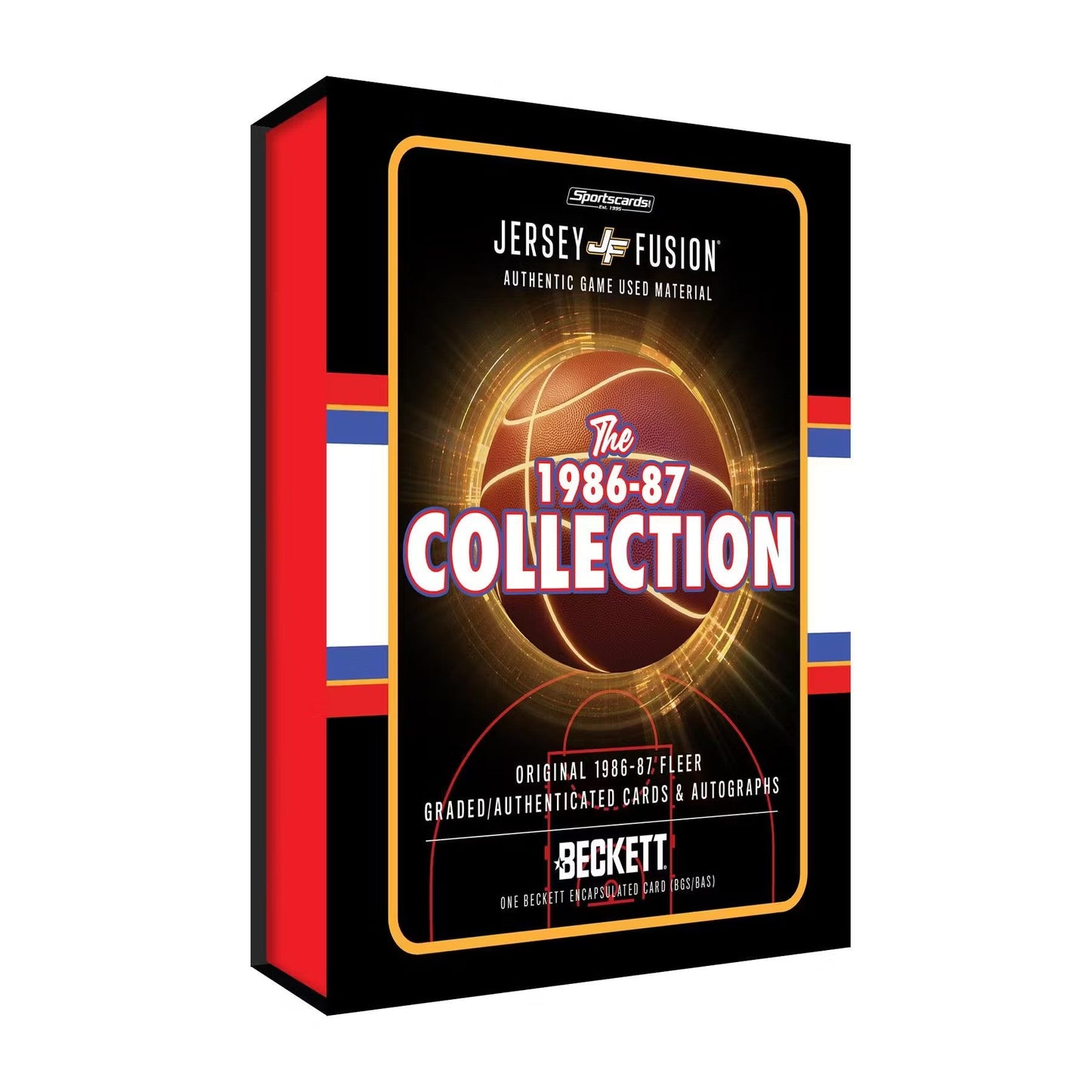 Jersey Fusion The 1986 - 87 Collection Basketball Hobby Pack - Columbia Hobby - Sports Card Boxes - Toploaders - Card Savers