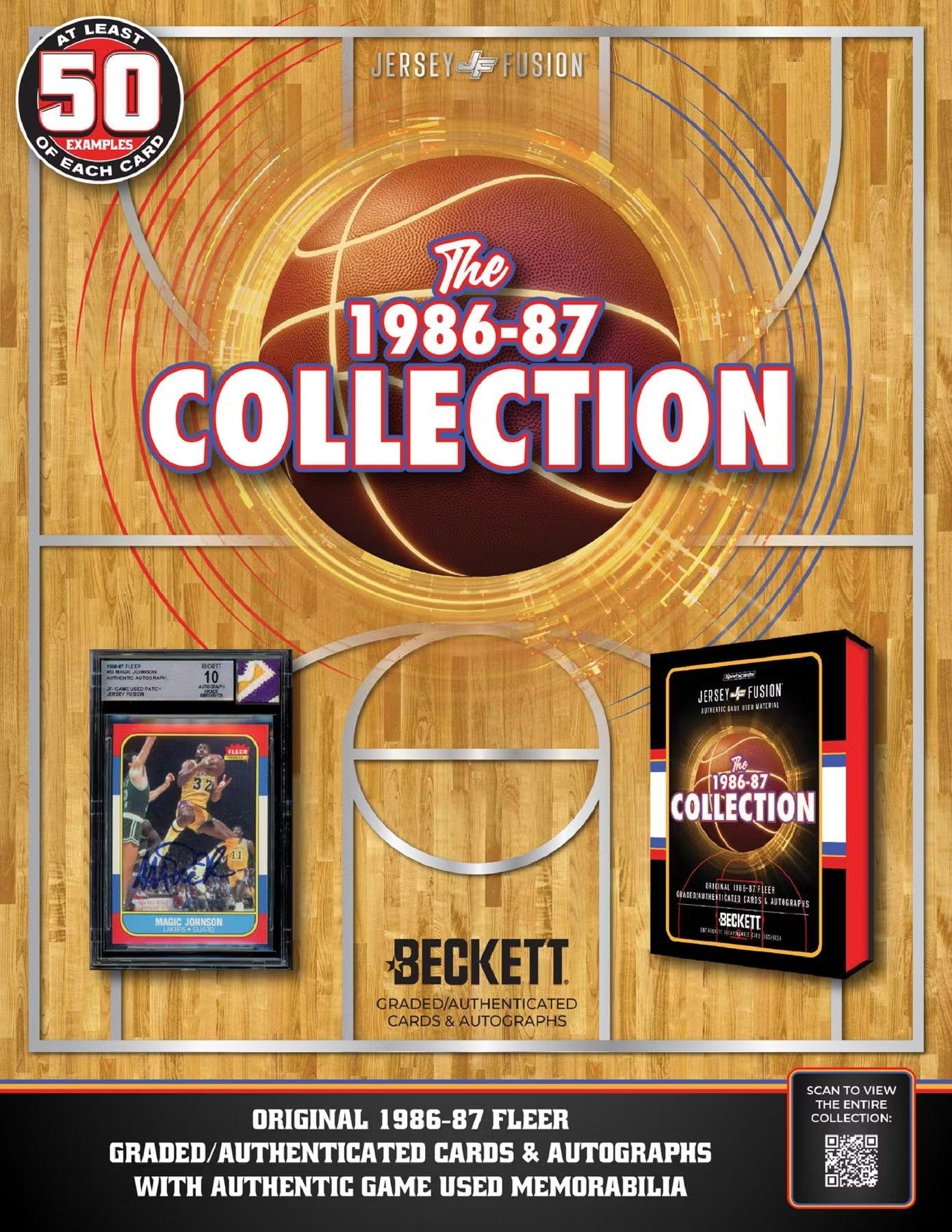 Jersey Fusion The 1986 - 87 Collection Basketball Hobby Pack - Columbia Hobby - Sports Card Boxes - Toploaders - Card Savers