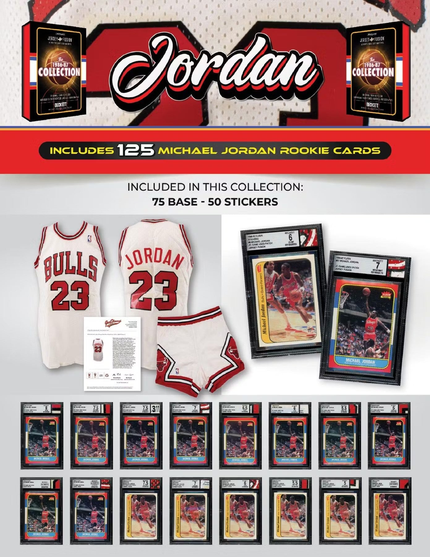 Jersey Fusion The 1986 - 87 Collection Basketball Hobby Pack - Columbia Hobby - Sports Card Boxes - Toploaders - Card Savers