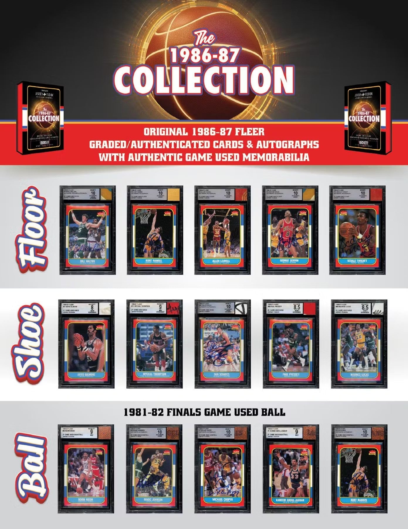 Jersey Fusion The 1986 - 87 Collection Basketball Hobby Pack - Columbia Hobby - Sports Card Boxes - Toploaders - Card Savers