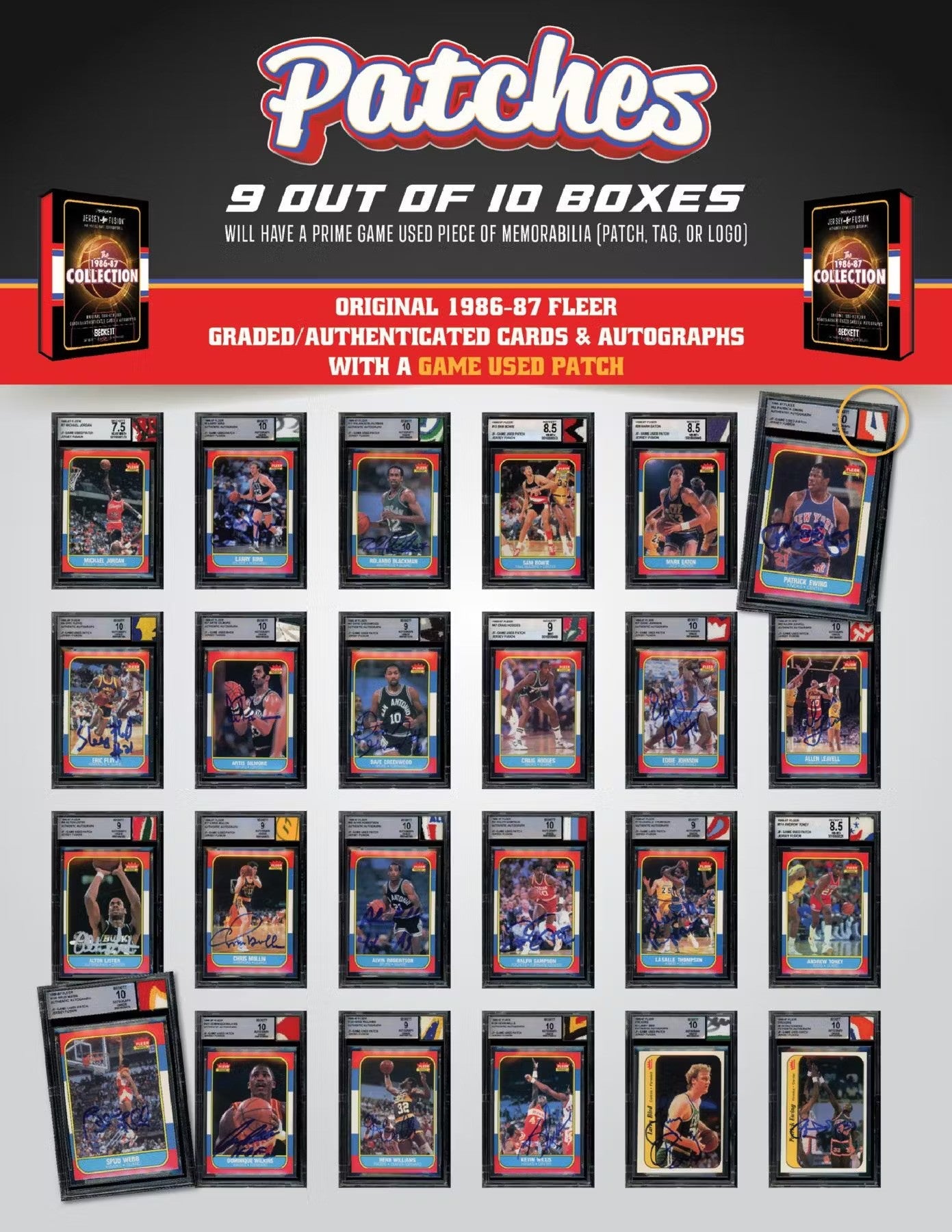 Jersey Fusion The 1986 - 87 Collection Basketball Hobby Pack - Columbia Hobby - Sports Card Boxes - Toploaders - Card Savers
