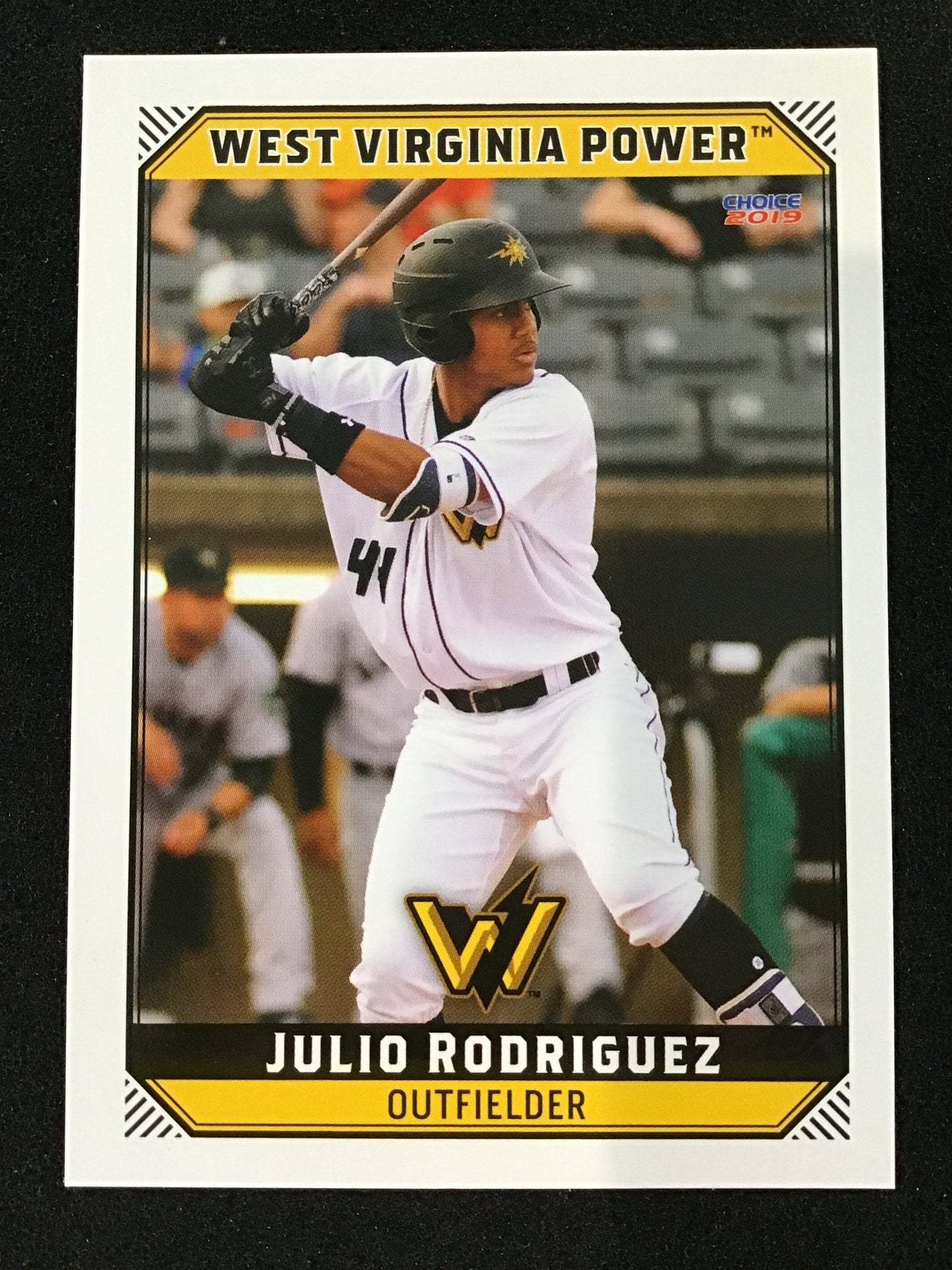 Julio Rodriguez 2019 Choice West Virginia Power #25 West Virginia Power - Columbia Hobby - Sports Card Boxes - Toploaders - Card Savers
