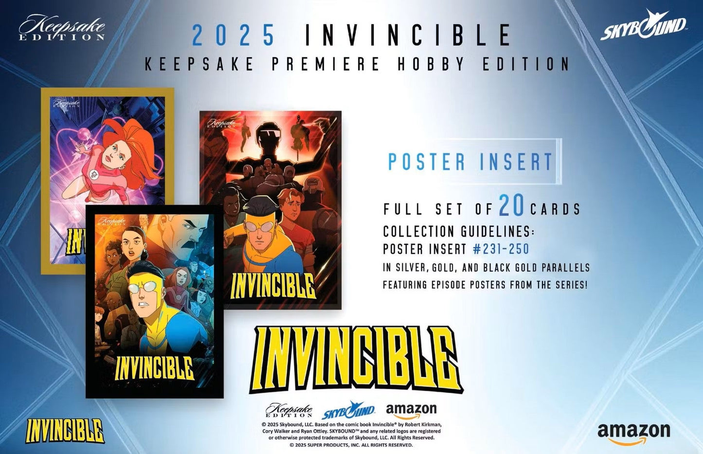 Keepsake Invincible Premiere Edition Hobby Box (Keepsake Trading Cards 2025) | Columbia Sports Cards - Columbia Hobby - Sports Card Boxes - Toploaders - Card Savers
