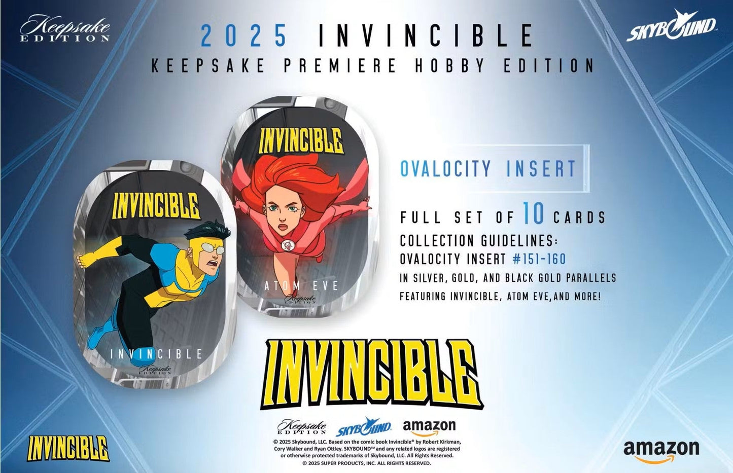 Keepsake Invincible Premiere Edition Hobby Box (Keepsake Trading Cards 2025) | Columbia Sports Cards - Columbia Hobby - Sports Card Boxes - Toploaders - Card Savers
