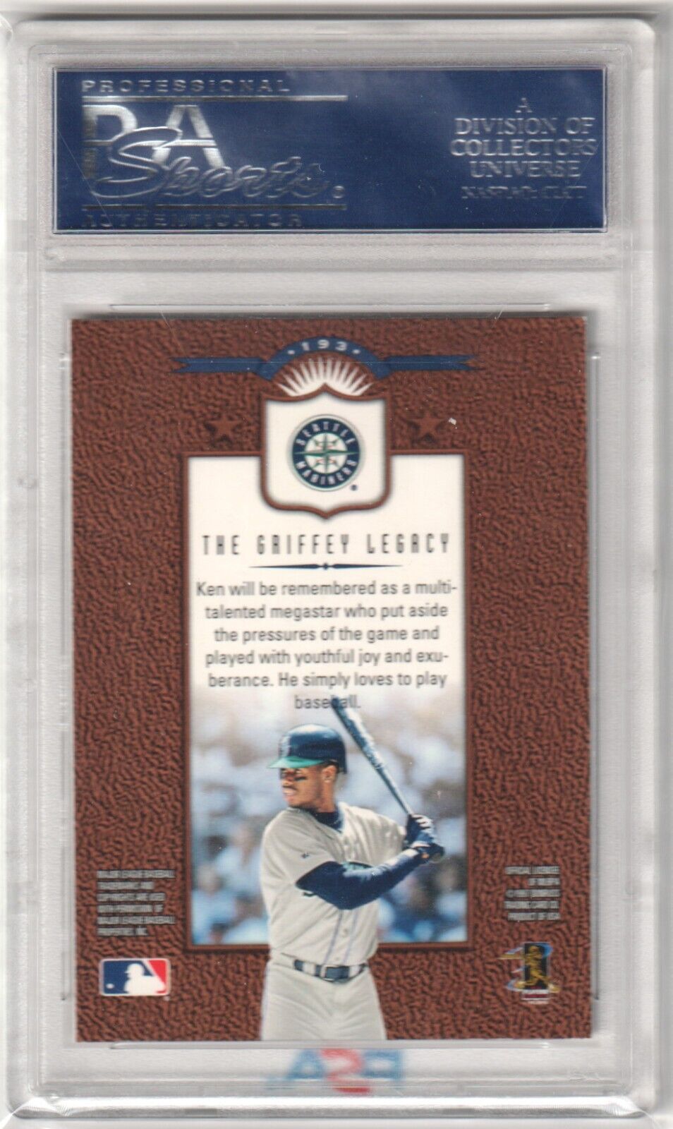 KEN GRIFFEY JR 1997 Leaf Fractal Matrix #193 PSA 10 GEM MINT - MARINERS - Columbia Hobby - Sports Card Boxes - Toploaders - Card Savers