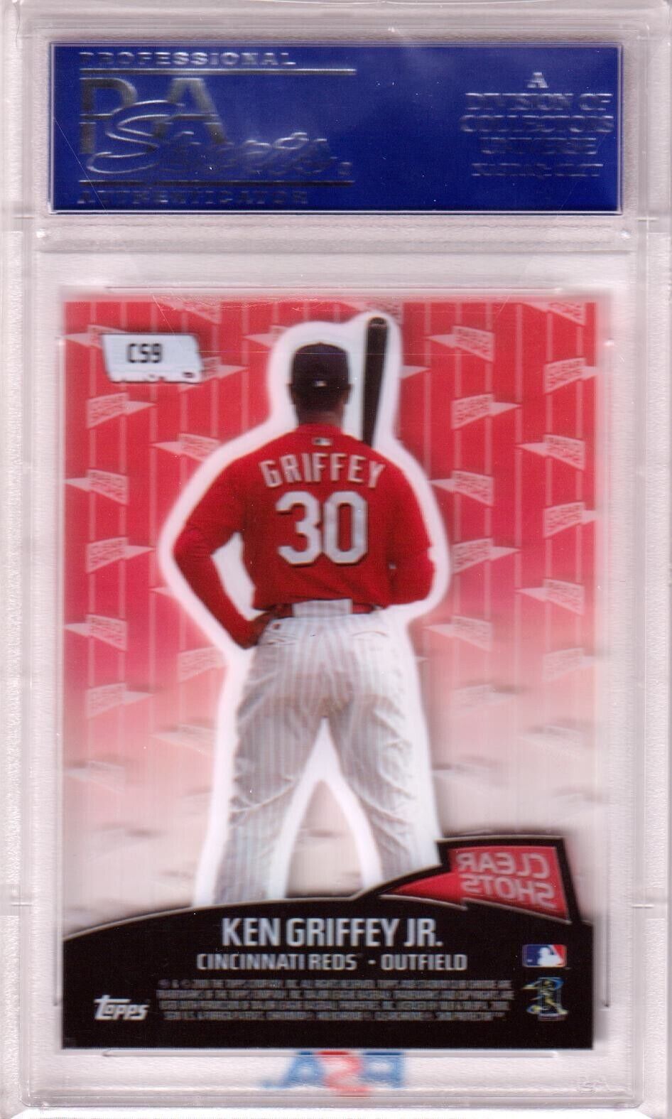 KEN GRIFFEY JR 2000 Topps Stadium Club Chrome Clear Shots PSA 10 GEM MINT POP 20 - Columbia Hobby - Sports Card Boxes - Toploaders - Card Savers