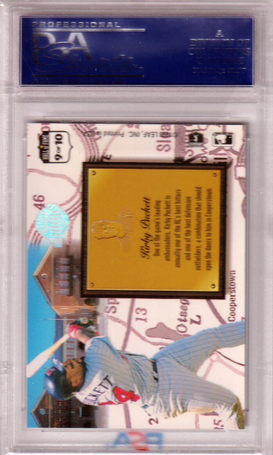 KIRBY PUCKETT 1993 Leaf Heading For the Hall #9 PSA 10 GEM MINT - TWINS - Columbia Hobby - Sports Card Boxes - Toploaders - Card Savers