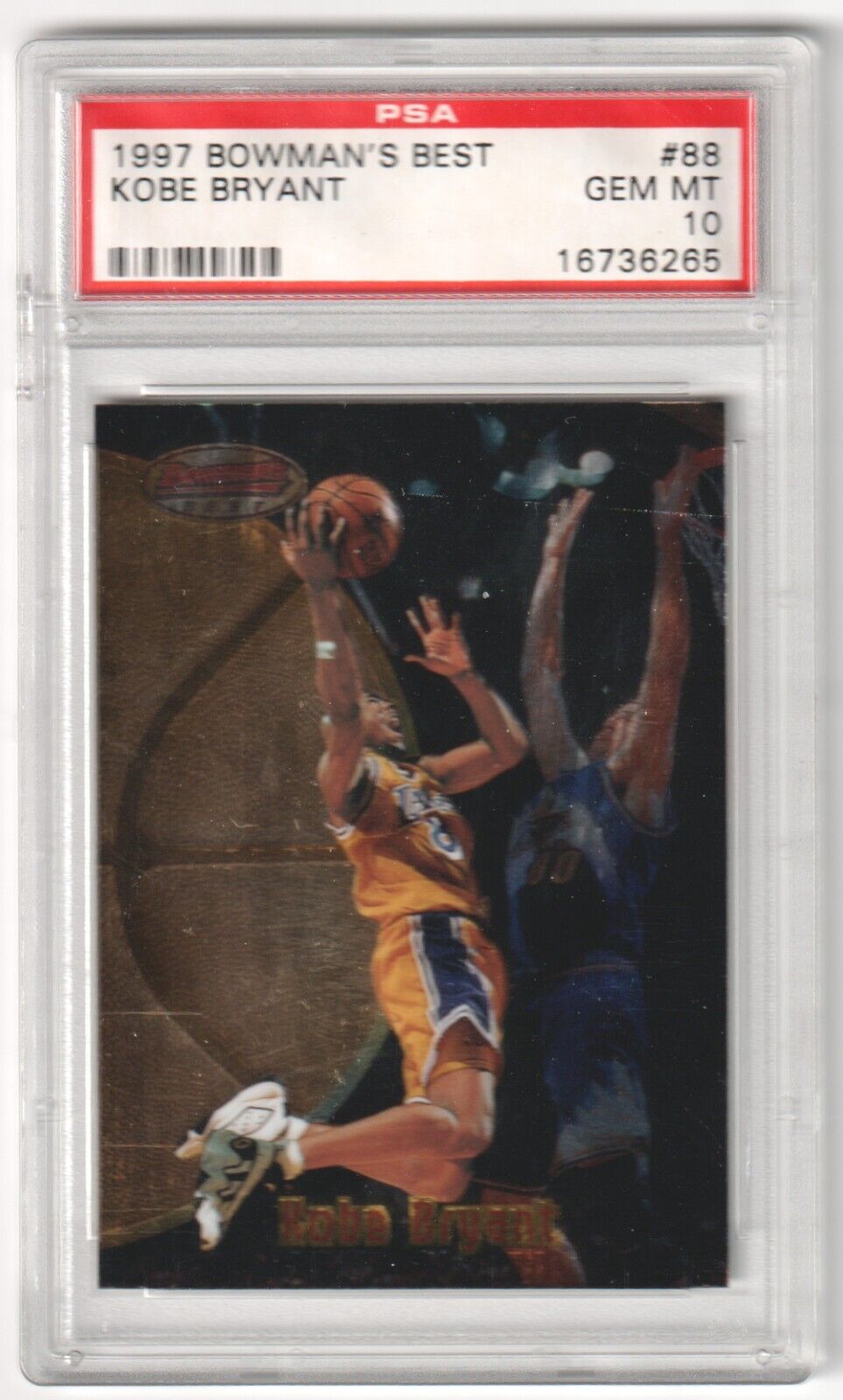 KOBE BRYANT 1997 - 98 Bowman's Best #88 - PSA Gem Mint 10 - LAKERS - Columbia Hobby - Sports Card Boxes - Toploaders - Card Savers