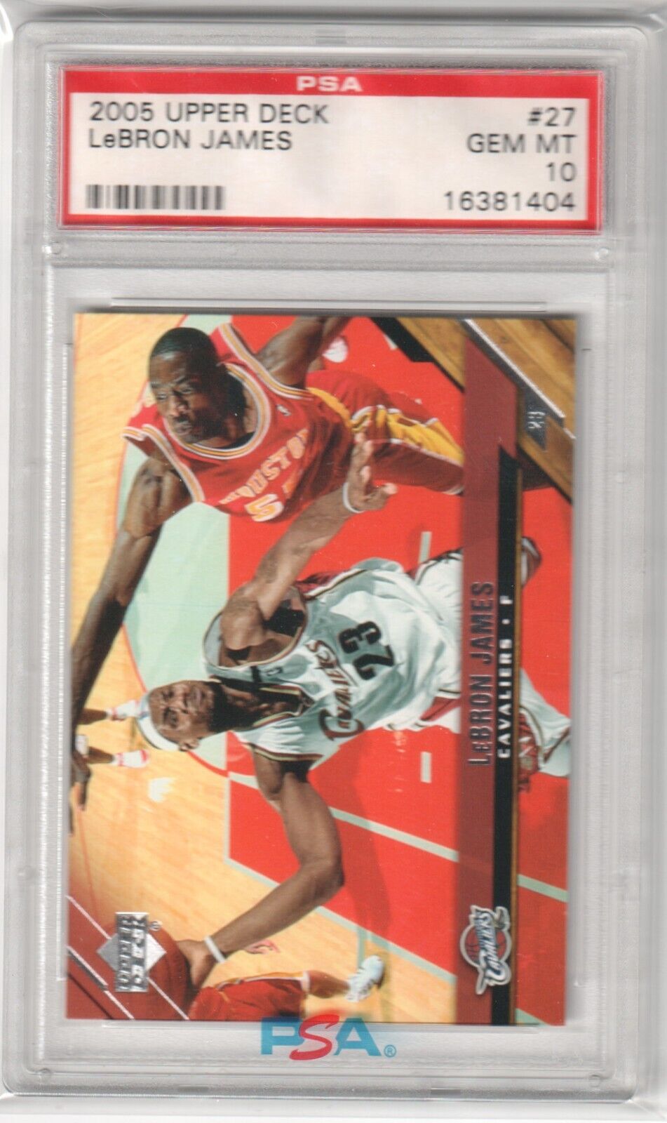 LEBRON JAMES 2005 - 06 Upper Deck #27 PSA 10 GEM MINT - LAKERS - Columbia Hobby - Sports Card Boxes - Toploaders - Card Savers