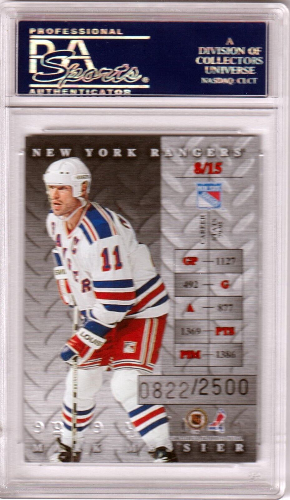 MARK MESSIER 1995 Donruss Elite Cutting Edge #/2500 #8 PSA 10 GEM MINT - RANGERS - Columbia Hobby - Sports Card Boxes - Toploaders - Card Savers