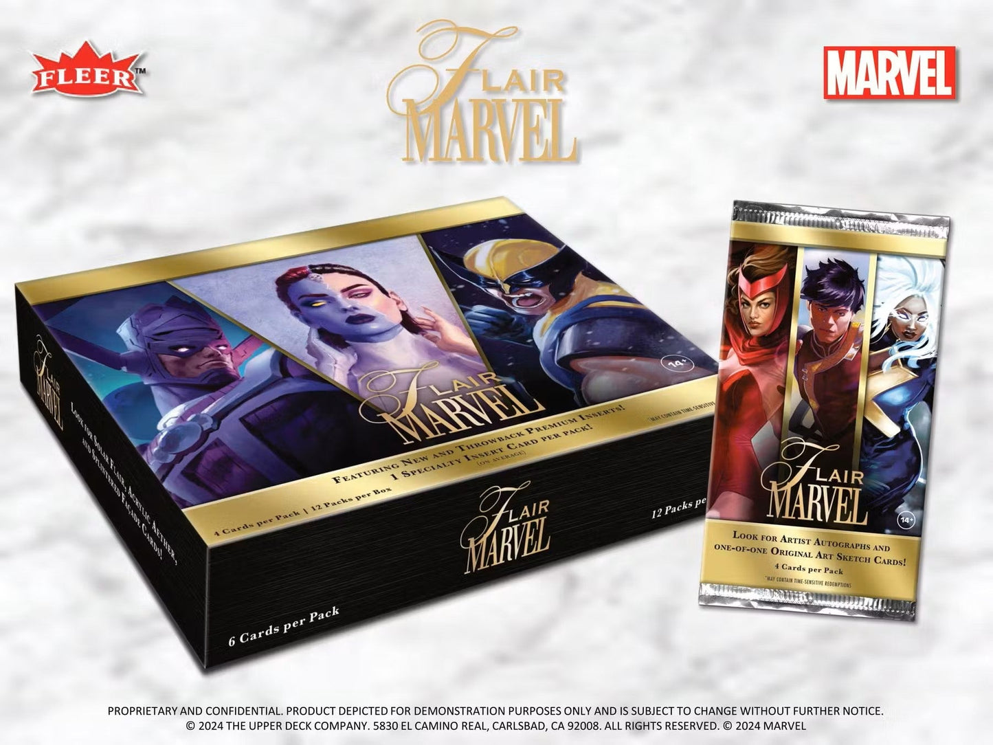 Marvel Flair Trading Cards Hobby Box (Upper Deck 2024) - Columbia Hobby - Sports Card Boxes - Toploaders - Card Savers