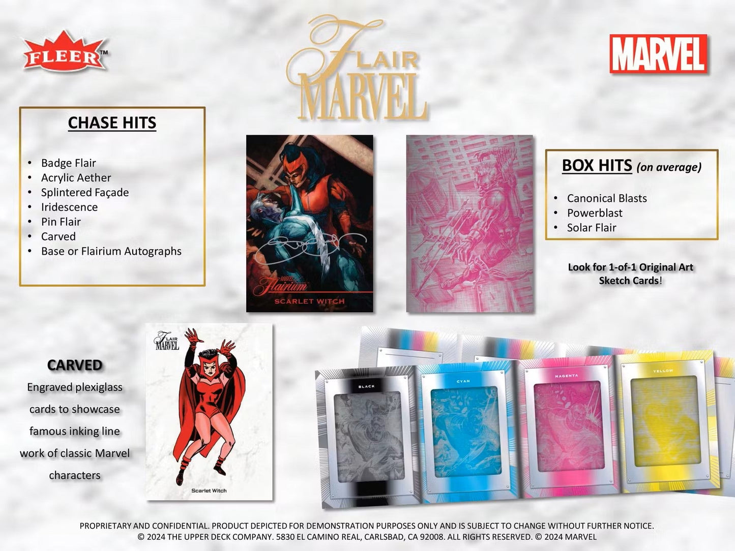 Marvel Flair Trading Cards Hobby Box (Upper Deck 2024) - Columbia Hobby - Sports Card Boxes - Toploaders - Card Savers
