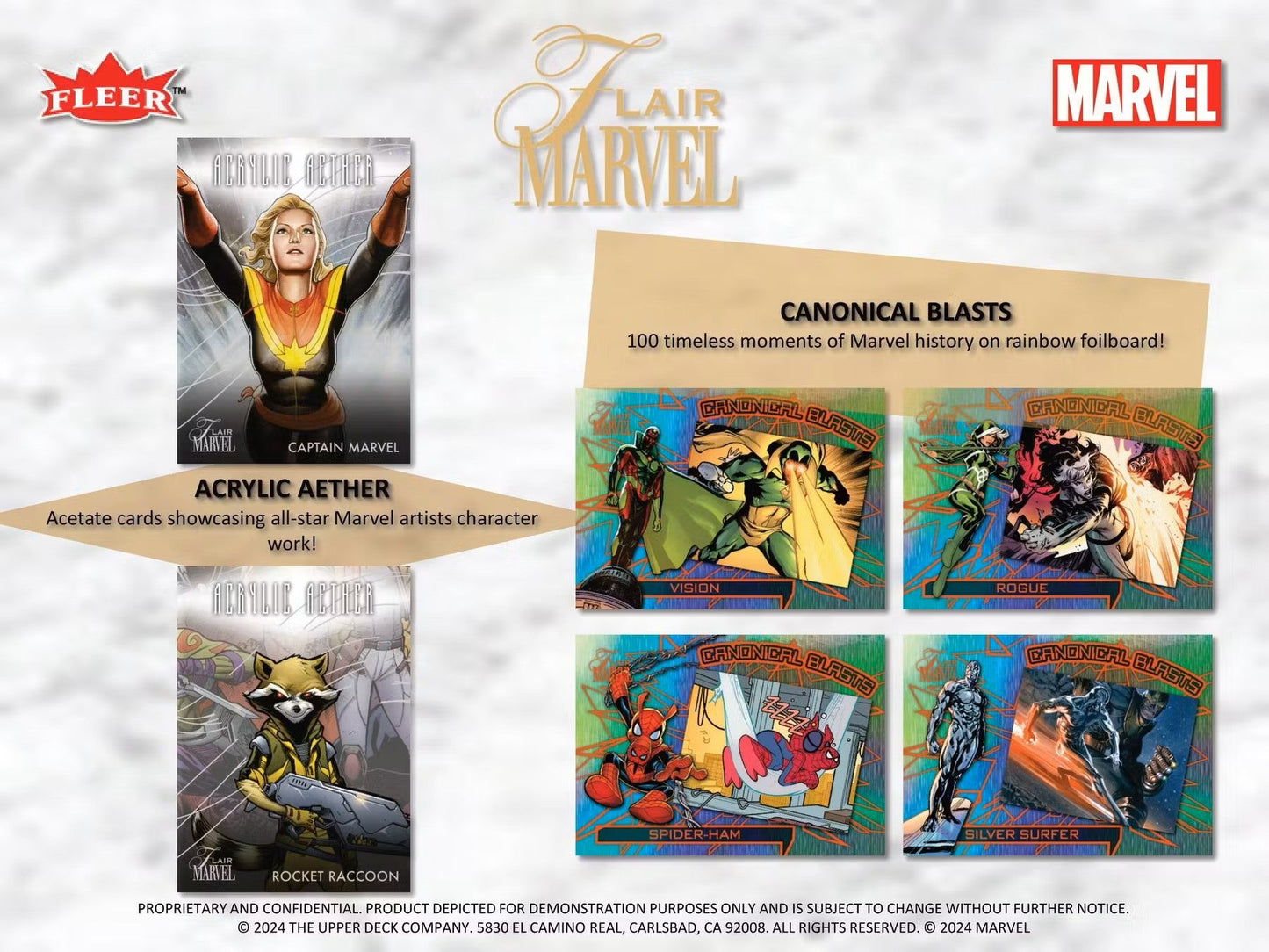 Marvel Flair Trading Cards Hobby Box (Upper Deck 2024) - Columbia Hobby - Sports Card Boxes - Toploaders - Card Savers