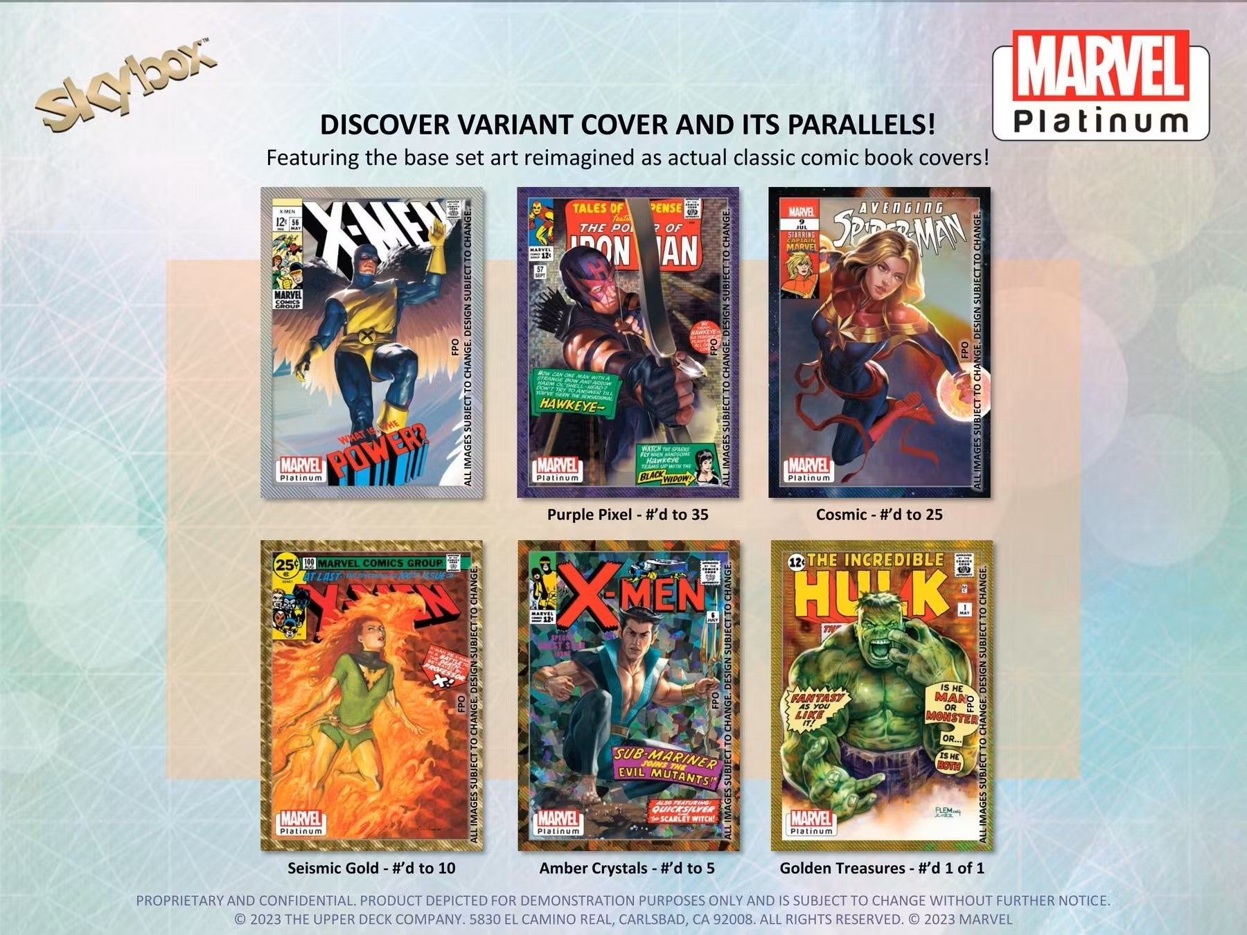 Marvel Platinum Trading Cards Hobby Box (Upper Deck 2023 2024) - Columbia Hobby - Sports Card Boxes - Toploaders - Card Savers