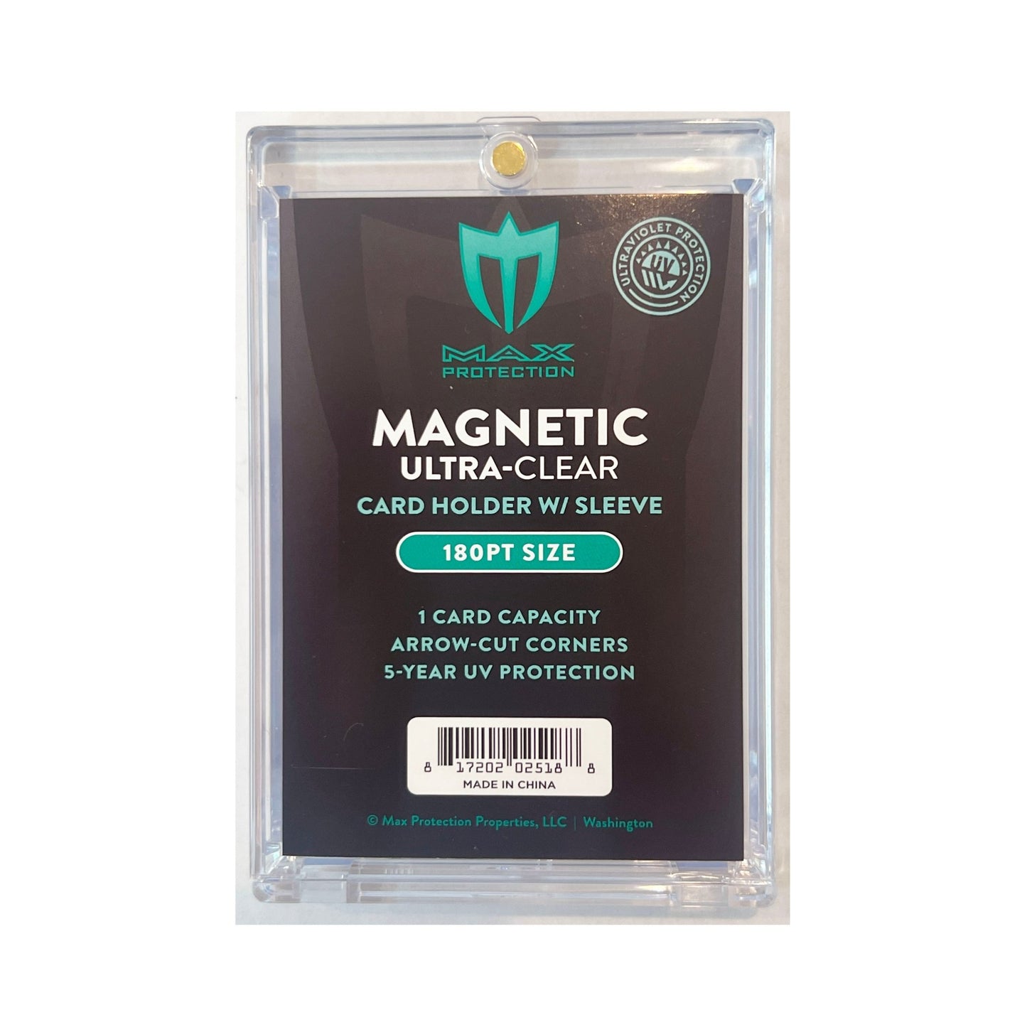 Max Pro Ultra Clear Magnetic Card Holder 180pt w/Sleeve Size - Columbia Hobby - Sports Card Boxes - Toploaders - Card Savers