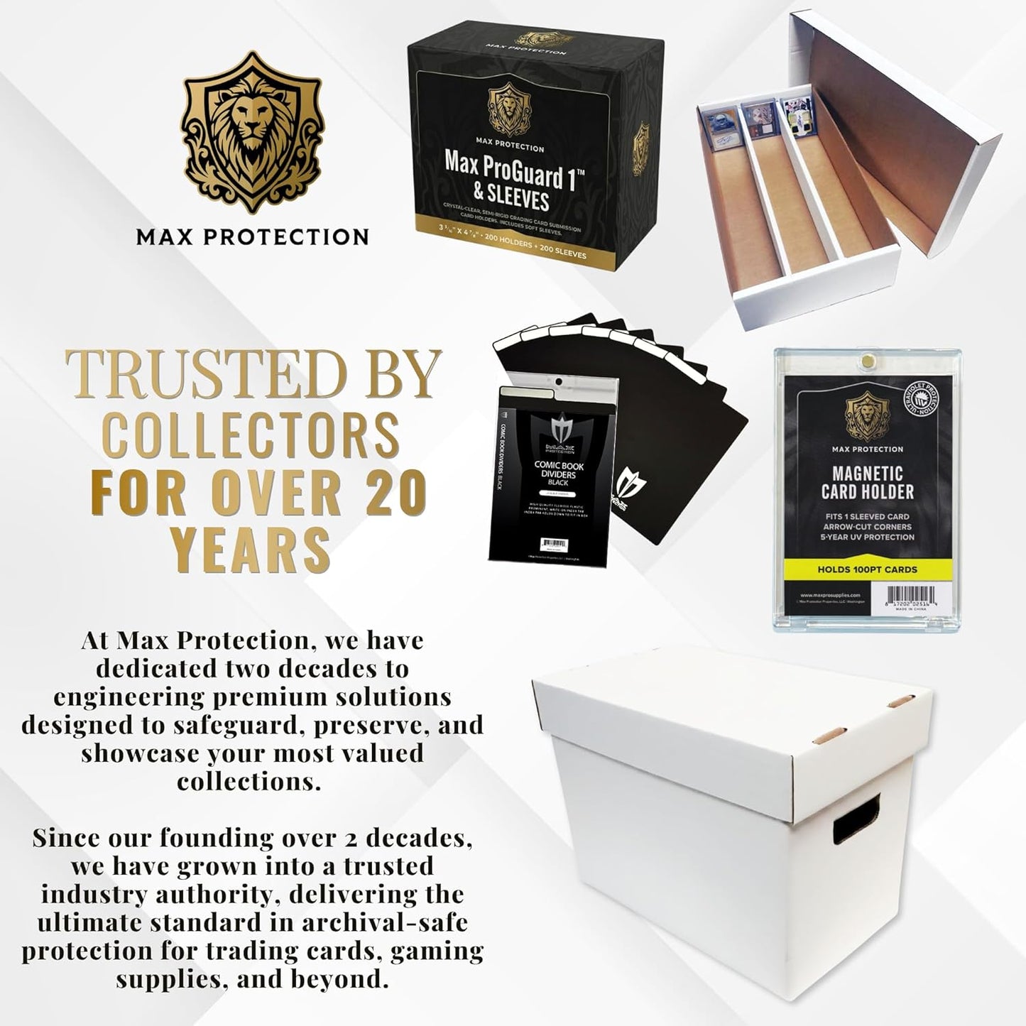 Max Protection Pro-Guard Semi Rigid Card Holders w/Sleeves - 200ct Box - Columbia Sports Cards