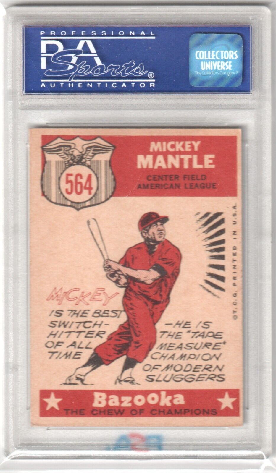 MICKEY MANTLE 1959 Topps All Star #564 PSA 5 EX - YANKEES - Columbia Hobby - Sports Card Boxes - Toploaders - Card Savers