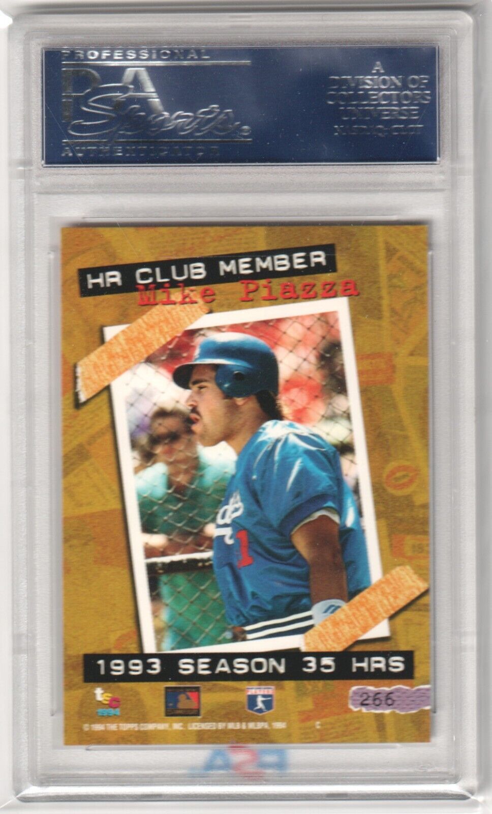 MIKE PIAZZA 1994 Topps Stadium Club #266 PSA 9 MINT - DODGERS - Columbia Hobby - Sports Card Boxes - Toploaders - Card Savers