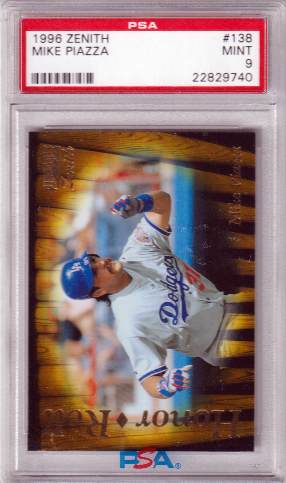 MIKE PIAZZA 1996 Pinnacle Zenith #138 PSA 9 MINT - METS - Columbia Hobby - Sports Card Boxes - Toploaders - Card Savers