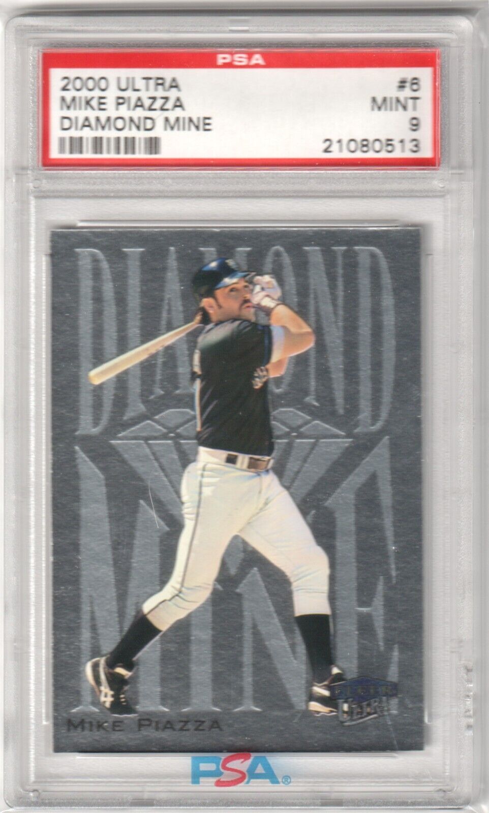 MIKE PIAZZA 2000 Fleer Ultra Diamond Mine #6 PSA 9 MINT - METS - Columbia Hobby - Sports Card Boxes - Toploaders - Card Savers