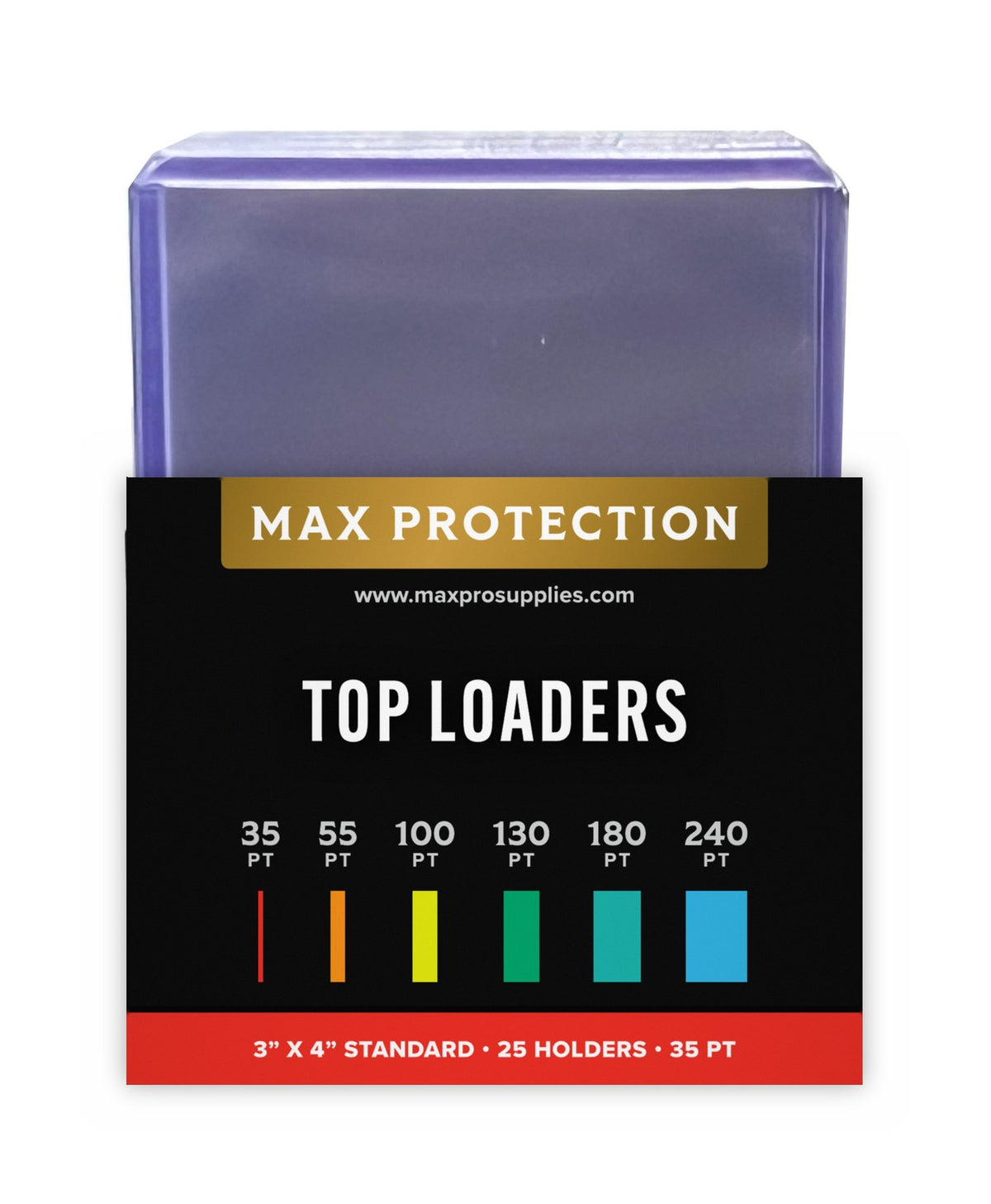 Max Protection 35pt Trading Card Toploaders 25ct pack - Columbia Sports Cards - image 3